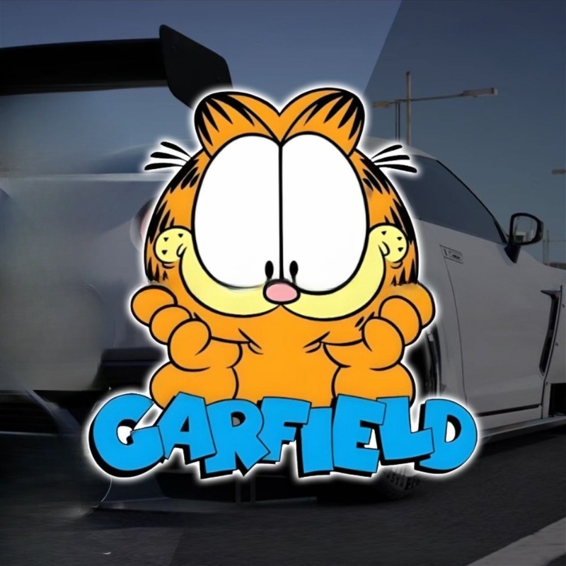 Car Accessories Cute - Creative cartoon cute Garfield car stickers,