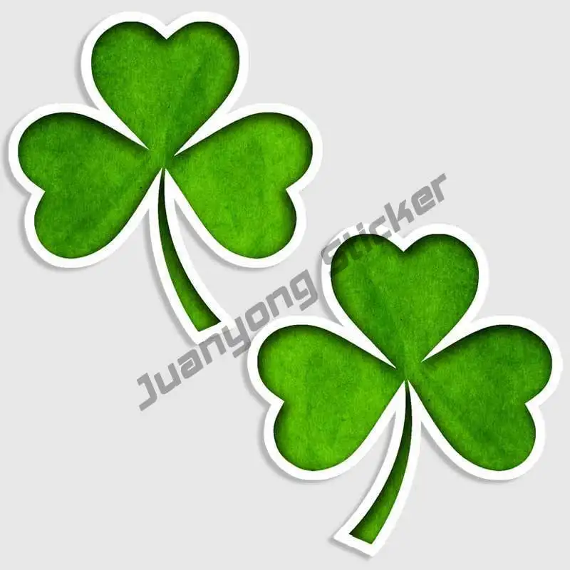 Car Accessories Ireland - 2pk Irish Shamrock Clover Decal Ireland