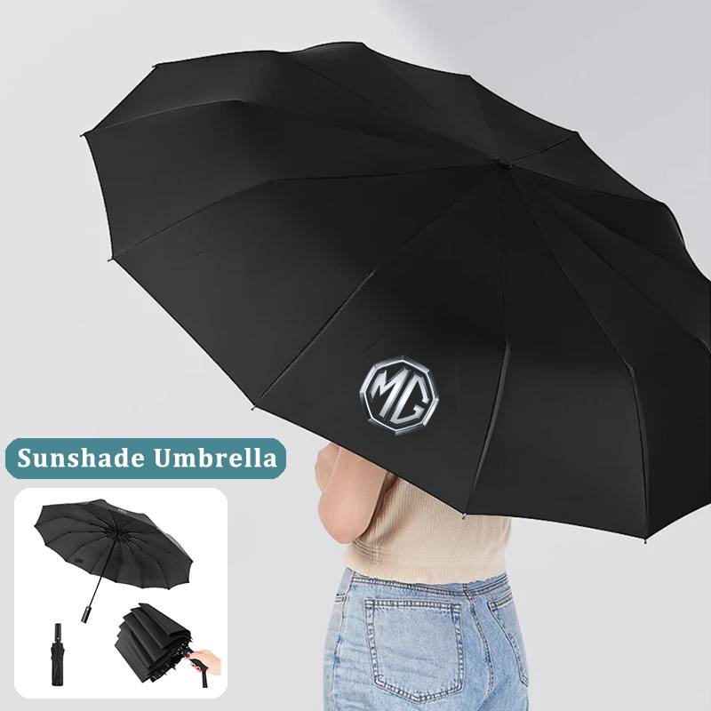 Car Accessories Logo - Car Logo Automatic Folding Windproof Sunshade