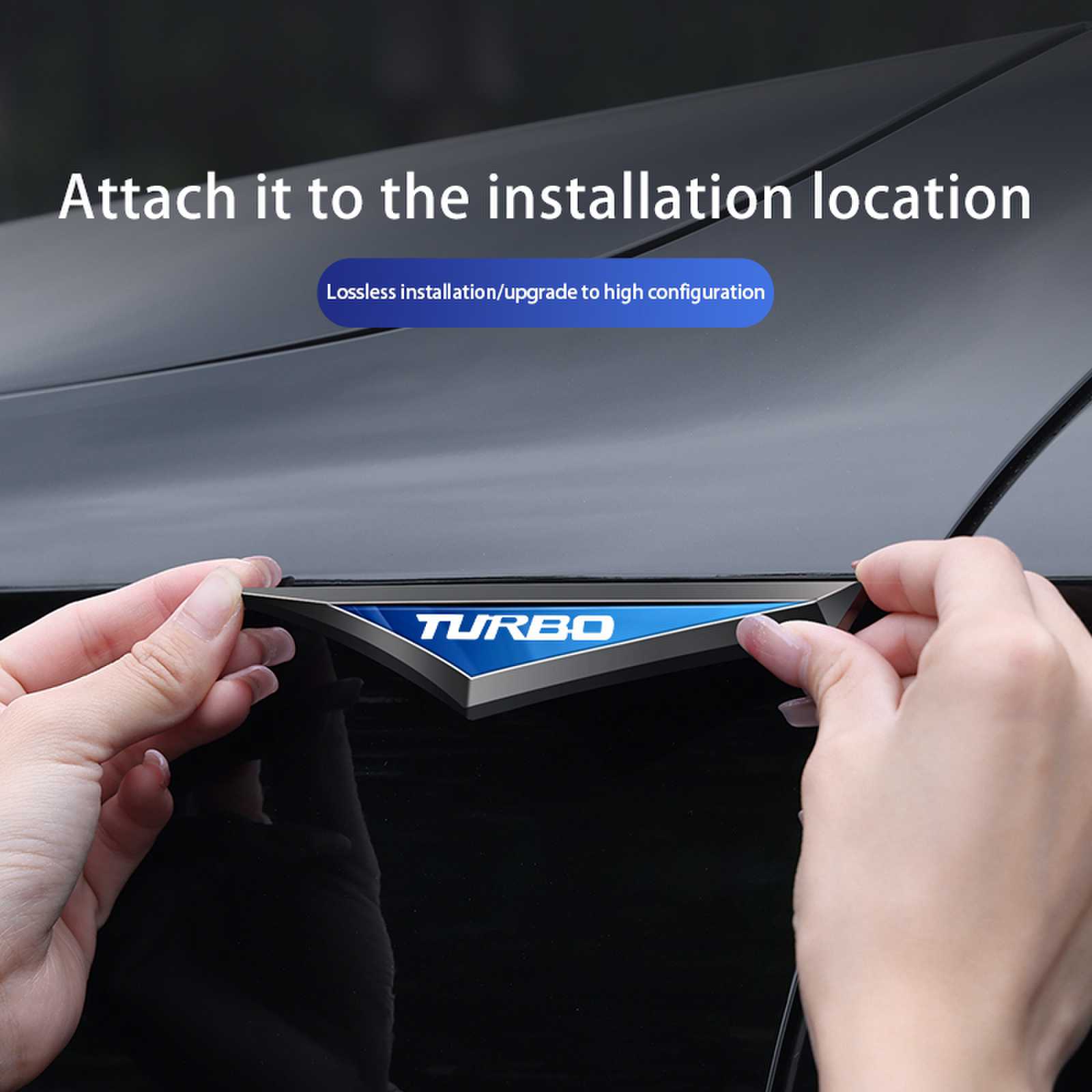 New Fashion Turbo Logo Car Met - Car Accessories Logo 评论和价格