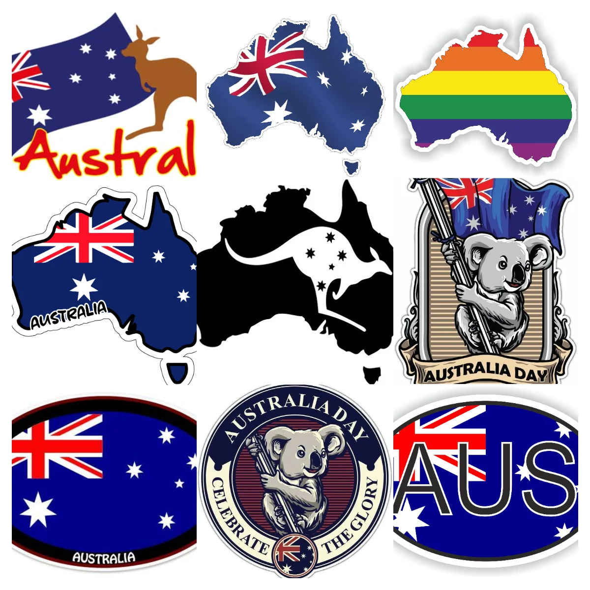 AUS Australia Flag Map Emblem  - Car Accessories Australia 评论和价格