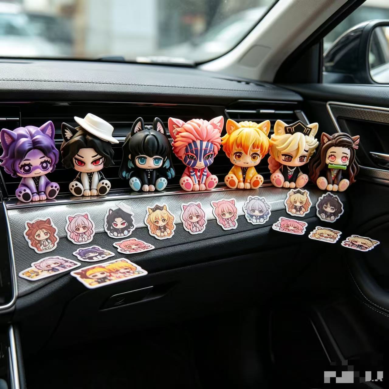 Demon Slayer Cute Chibi Figuri - Car Accessories Papar 评论和价格