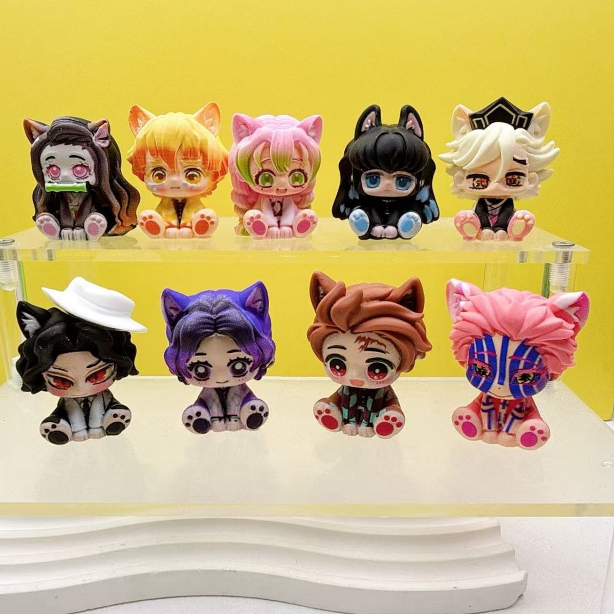 Demon Slayer Cute Chibi Figuri - Car Accessories Papar 评论和价格