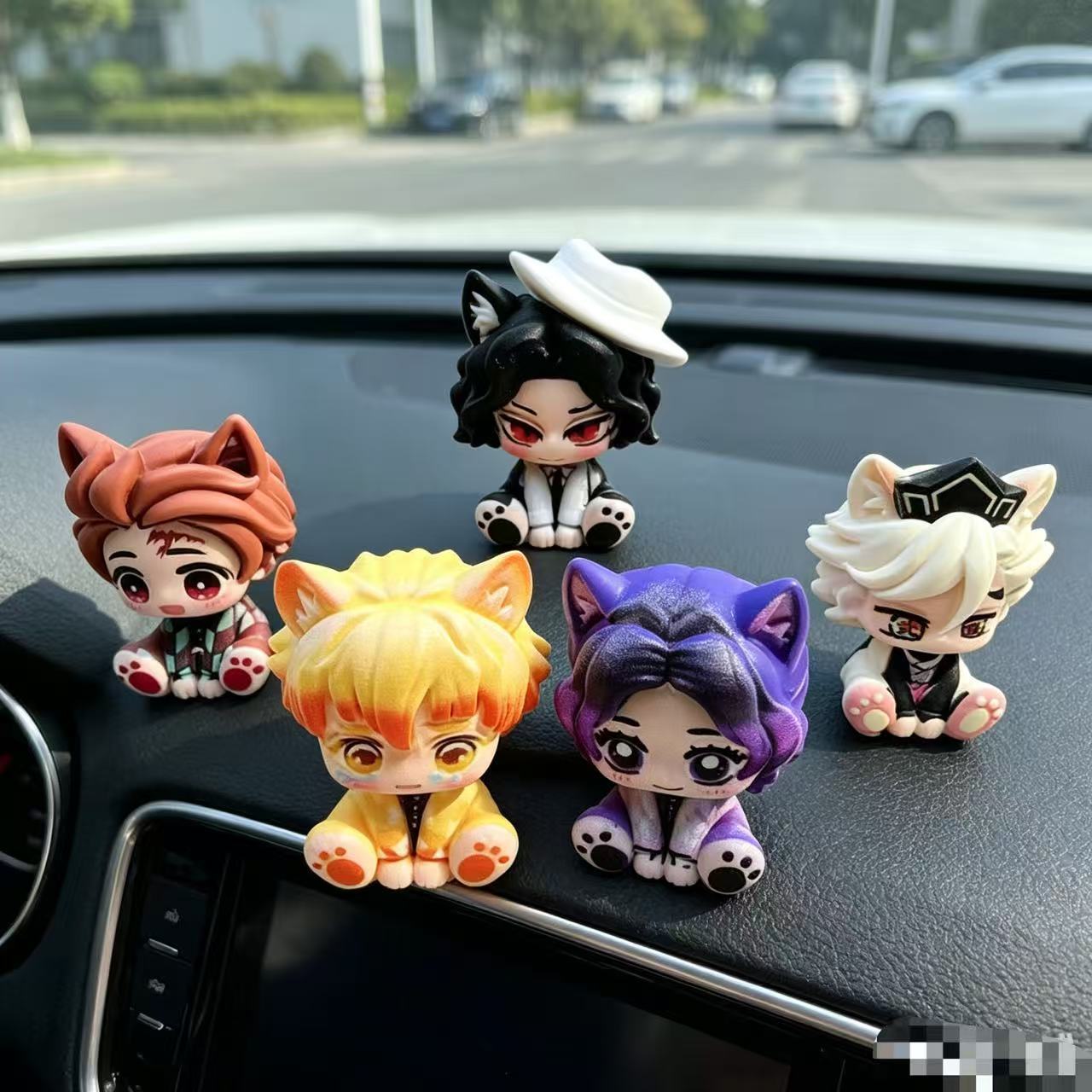 Demon Slayer Cute Chibi Figuri - Car Accessories Papar 评论和价格