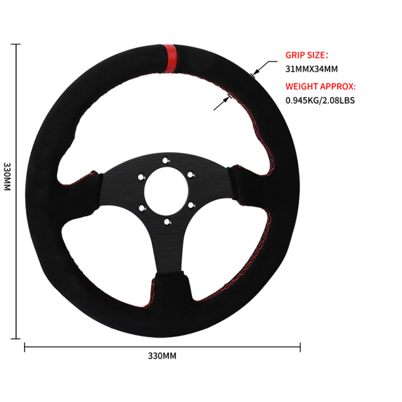 Suede Racing Steering Wheel Su - Car Accessories Logo 评论和价格