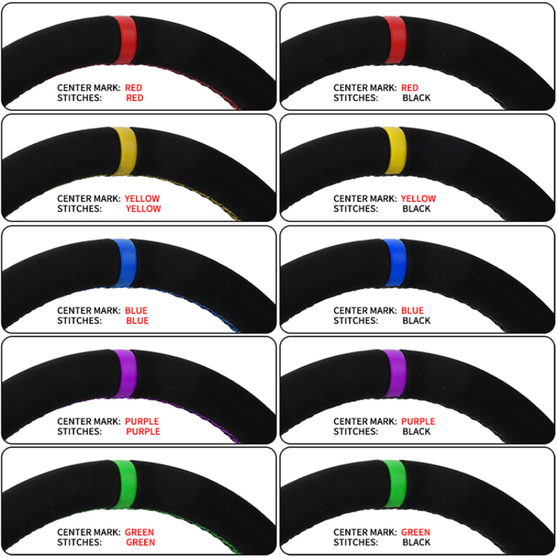 Suede Racing Steering Wheel Su - Car Accessories Logo 评论和价格