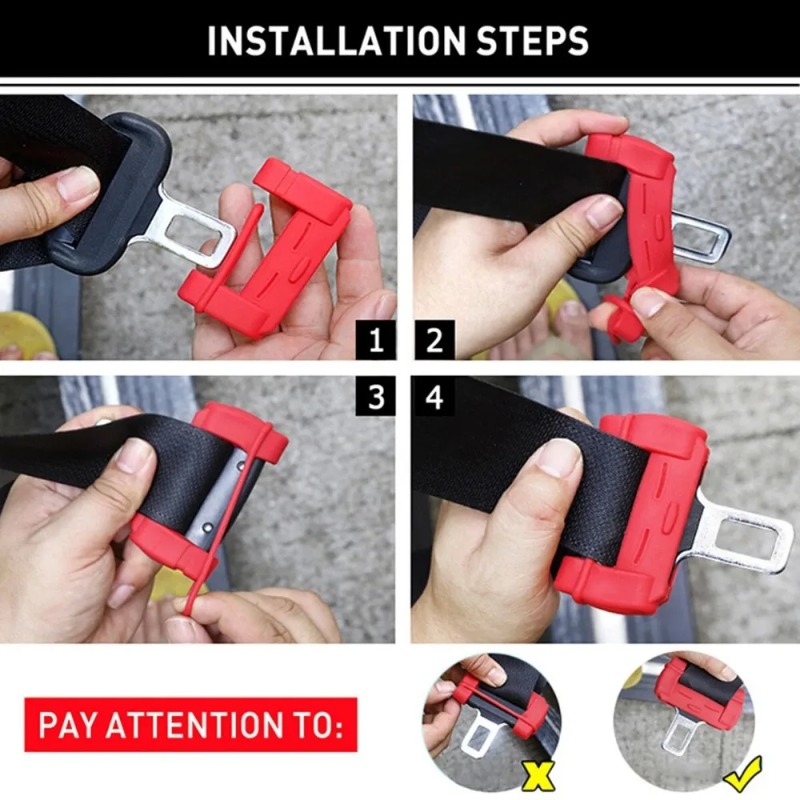 2pcs Car Seat Belt Clip Silico - Car Accessories For Inside 评论和价格