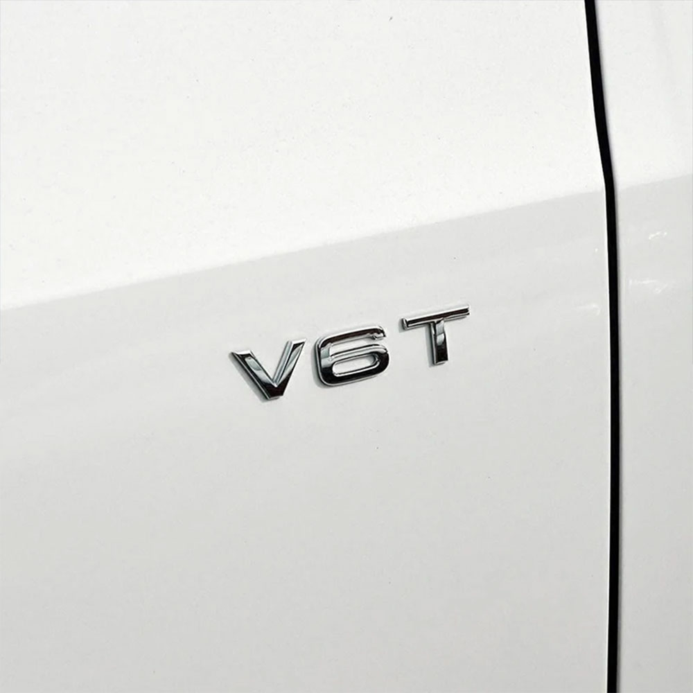 3D ABS Chrome Black Logo V6T V - Car Accessories Logo 评论和价格
