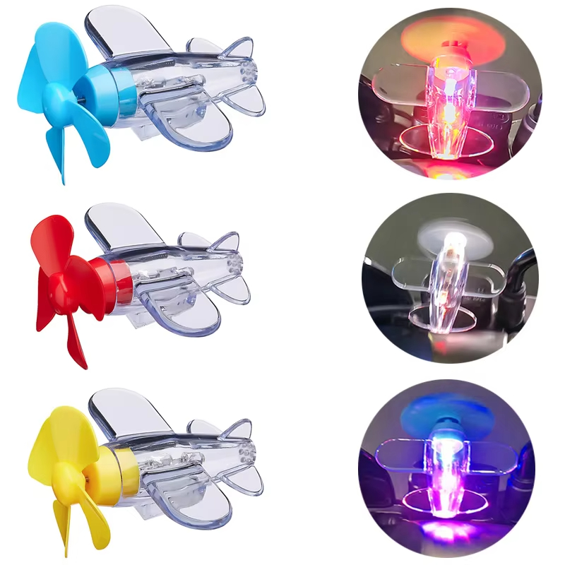 Wind Powered LED Airplane Orna - Car Accessories Papar 评论和价格