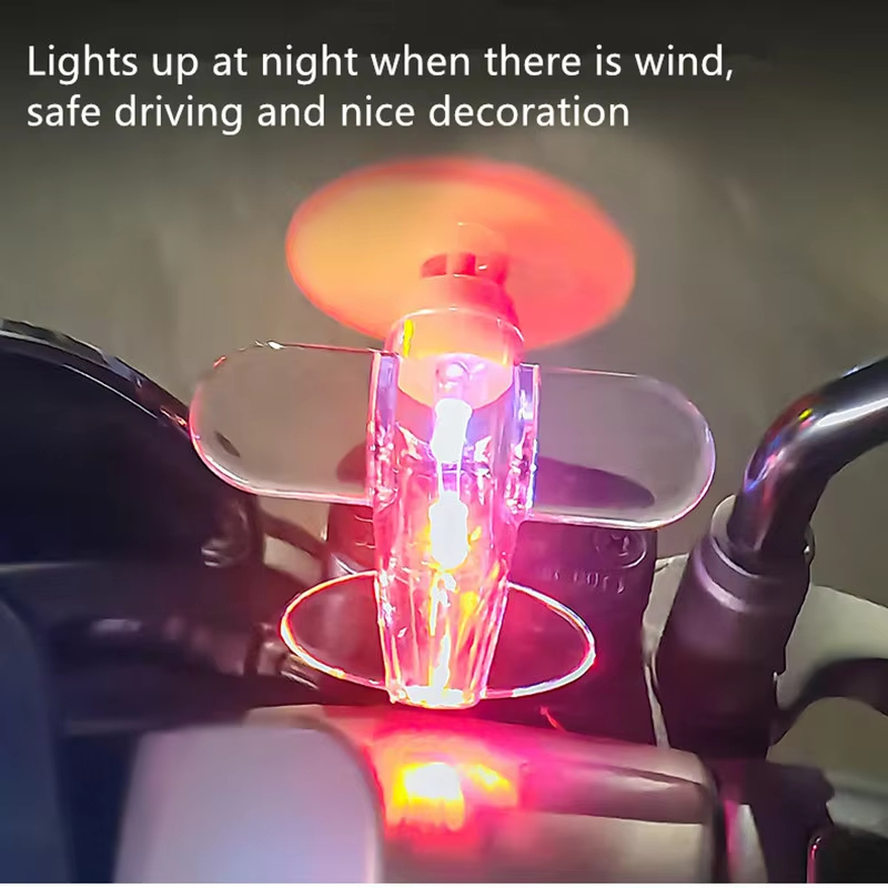 Wind Powered LED Airplane Orna - Car Accessories Papar 评论和价格