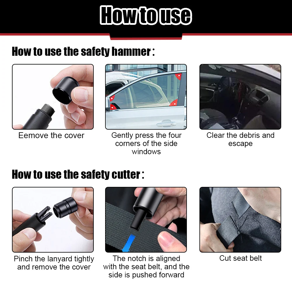 2 In 1 Car Safety Hammer Emerg - Car Emergency Tool Kit 评论和价格