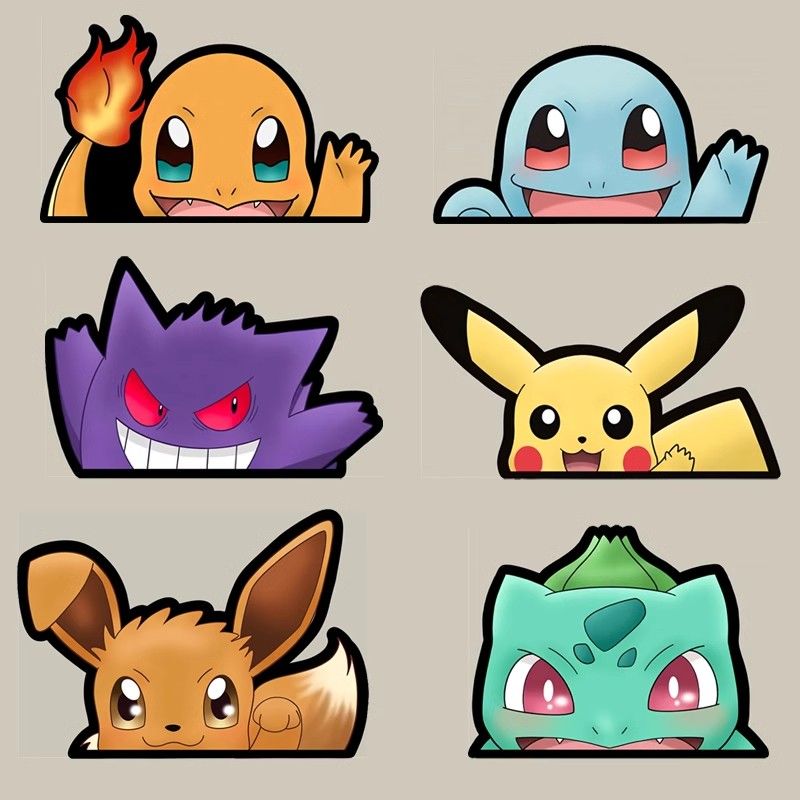 Pokémon car window sticker, Po - Car Accessories Cute 评论和价格