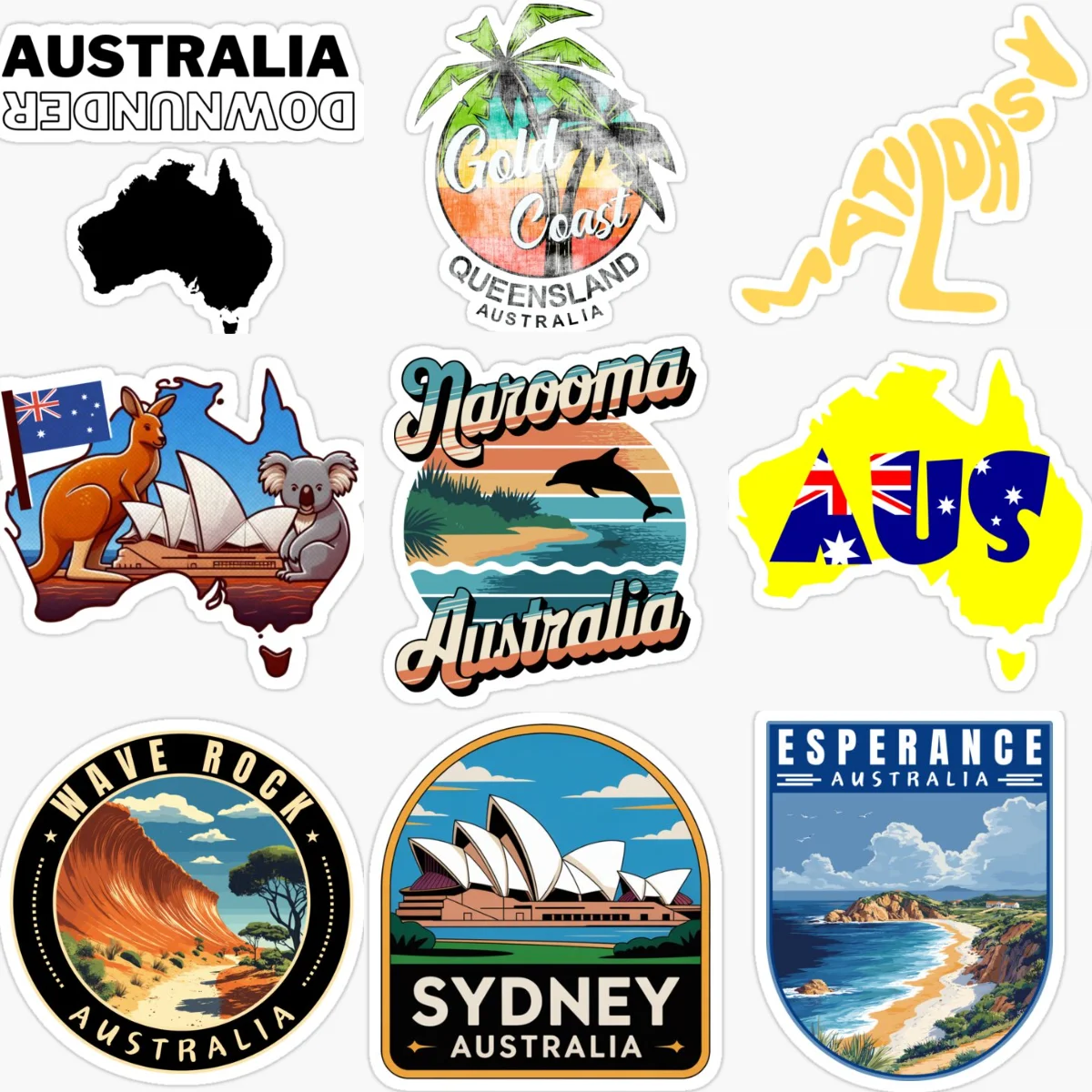 AUS Australia Flag Map Scenery - Car Accessories Australia 评论和价格