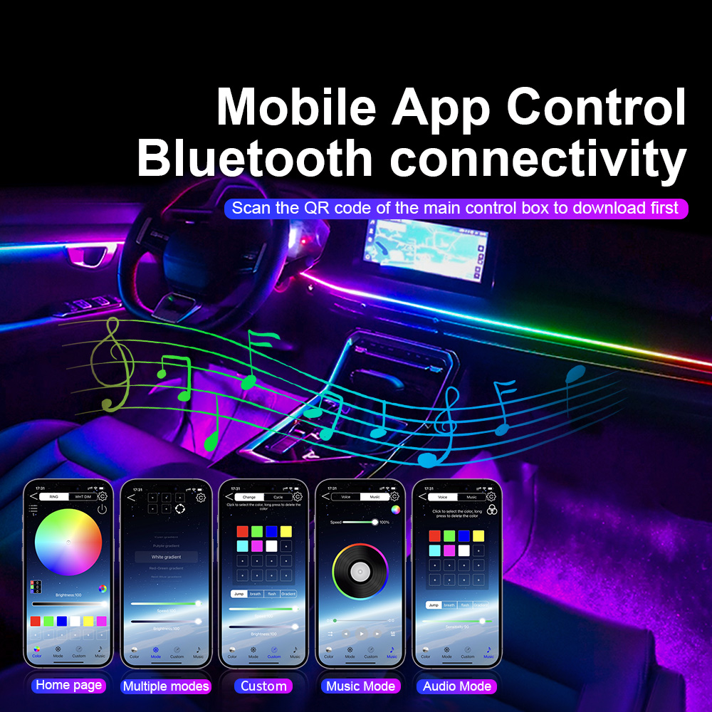 Universal Led Car Ambient Ligh - Car Accessories For Inside 评论和价格